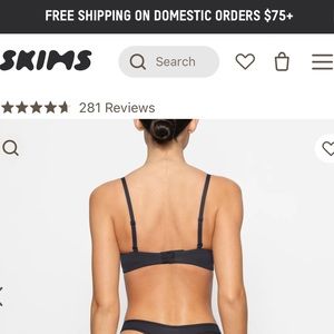 NWT!! SKIMS SIZE 32 C fits everybody push up demi bra in black. Never worn.